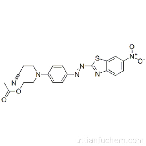 2 - [(2-siyanoetil) [4 - [(6-nitrobenzotiazol-2-il) azo] fenil] amino] etil asetat CAS 68133-69-7